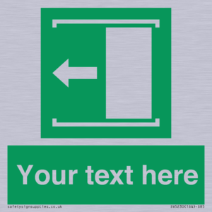 Custom Slide to Open Sign